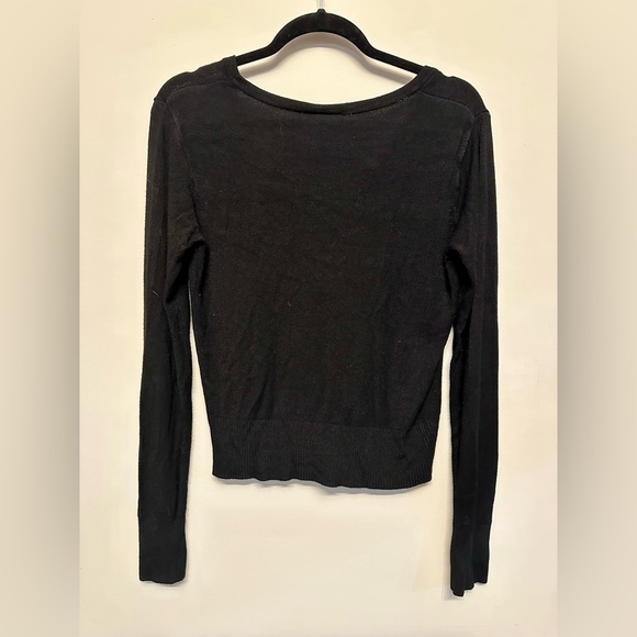 Too Fast Black and Red & Black Sugar Skull Cardigan Sweater Medium - Picture 5 of 5